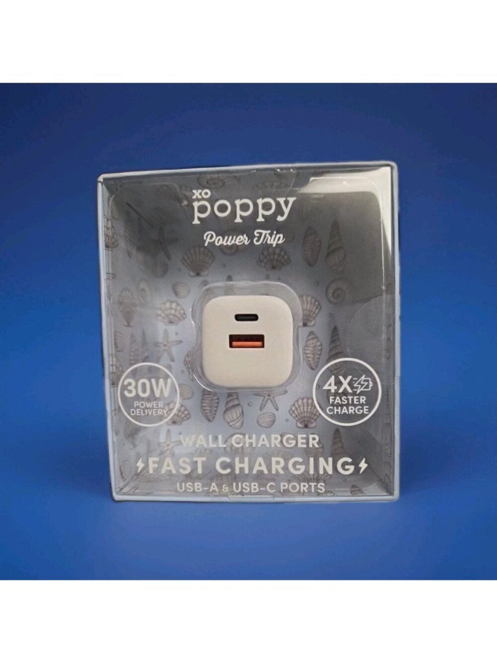 XO Poppy Power Trip Wall Charger Fast Charging 30W Power 4x Fast Charge Shells